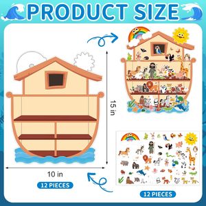 Noah's ARK thủ công cảnh Noah ARK trang trí sticker cho trẻ em chủ nhật hoạt động lớp học - Product Image 5