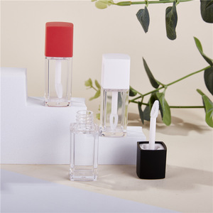 5ml Empty square Lip Gloss Tube Big <strong>Doe</strong> Foot Lipgloss square Lip Container for Lip Gloss Custom logo - Product Image 1