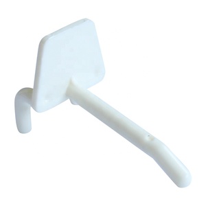 Benutzer definierte Supermarkt Einzelhandel geschäft Kunststoff Single Prong Peg board Hook für Merchandise Hanging Display
