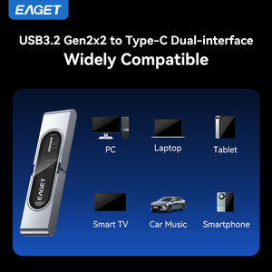 EAGET SU230 Memoria USB Stick флеш-накопитель корпоративный подарок USB3.2 к Type-C 512 ГБ/1 ТБ Флешка 20 Гбит/с Твердотельный флешка - Product Image 3