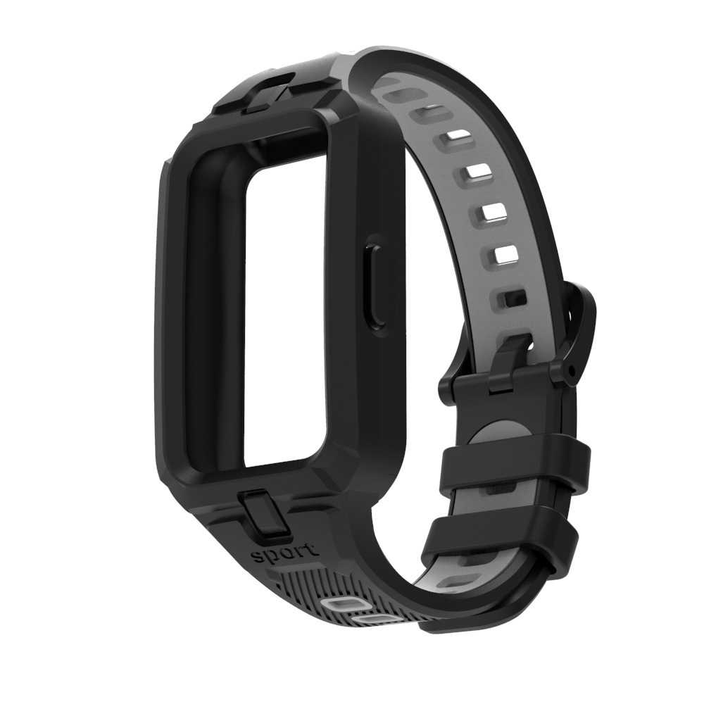 Black+gray two-tone sports watch strap