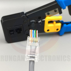 RG Jack 3.5mm uzatma tel kedi 5 RJ45 konnektör Gigabit Internet hızı PC korumasız kristal FTP bilgisayar güç kablosu ağ - Product Image 5