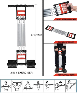 Factory Wholesale Five Springs Chest <strong>Expander</strong> <strong>Pull</strong> Exerciser With Hand Gripper Wrist Developer for Training Arms Chest - Product Image 5