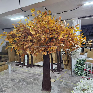T40 en kaliteli toptan yapay bitkiler sonbahar ağacı Faux Maple Tree dekorasyon yapay japon akçaağaç ağacı restoran için - Product Image 3
