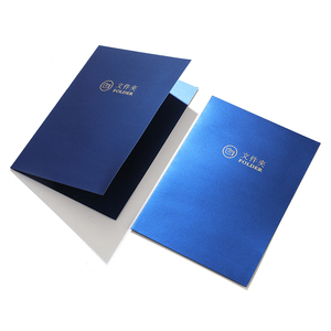 Customized Blue Pearlescent Paper <strong>Book</strong> High-End Thickened <strong>Contract</strong> Envelope with Hot Stamping Logo Enterprise Specific Design - Product Image 1