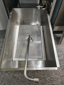 Freidora de presión eléctrica de gas de 25L de acero inoxidable automática por ordenador con control digital con bomba de aceite