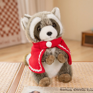 シミュレートされた抱きしめる高品質のミニアライグマぬいぐるみ愛らしい柔らかいぬいぐるみの仲間 - Product Image 2