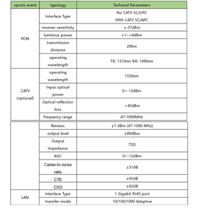 Xpon ONU 1G CATV optik alıcı SC konnektör SC Fiber için ağ portu için CATV ağ optik RF - Product Image 6