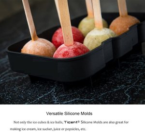 Macalan-moldes para Hacer bolas de hielo, moldes de esféricos redondos transparentes para Whisky, 6 cavidades, herramientas de helado de silicona, logotipo personalizado, 206G - Product Image 5