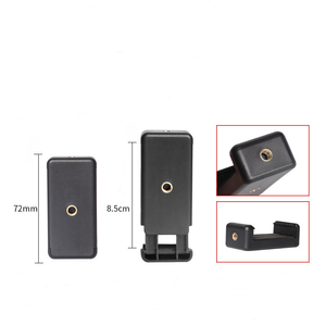 工場卸売E字型ユニバーサルスマートフォンホルダー三脚マウントアダプター携帯電話クリップダブル1/4インチネジ穴付き - Product Image 2