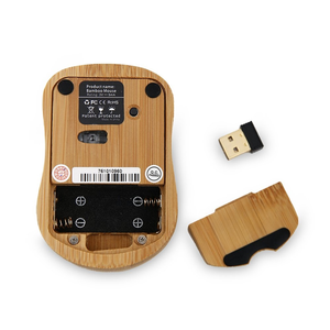 Bambus Holz Optischer Computer Laptop PC Mäuse Maus 2,4 GHz Drahtloser USB Mini Akku Wiederauf ladbarer Silent <span class=keywords><strong>Mouse</strong></span> Geschenkset - Product Image 3