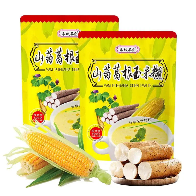 Taichenggujiang 50 جرام * 10 دقيق مغذٍ Yam kudzu جذر الذرة الفورية معجون الذرة الفطور بديل حساء الذرة الفورية