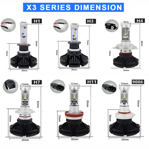 EspumosoハイパワーLEDワークランプh1 h3 h4 h7 h11 9006 hoビーム防水50w X3 ledヘッドライト全車 - Product Image 6