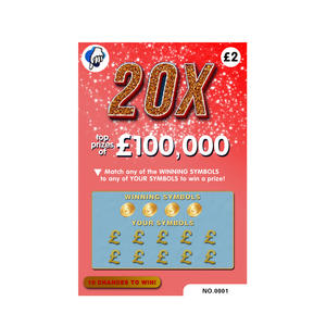 Kartu Lotere Emas Pemenang Ukuran Kustom Logo Sampel Cetak Digital Tiket Lotere Kustom - Product Image 3