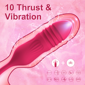 Juguetes Sexuals 10 Frequency Licking +10 Telescope Vibration Portable G-Spot Clitoris Stimulate <strong>Couple</strong> Rose Vibrator Adult <strong>S</strong> - Product Image 6