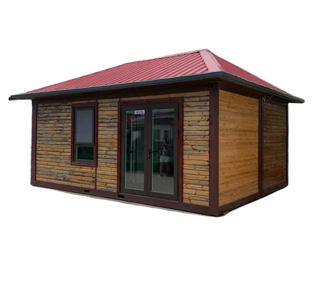 20ft personalizado prefab de madeira windproof isolado container house portátil minúscula casa casa com cozinha e banheiro para venda