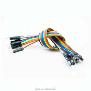 Kabel pita datar pelangi 2.54mm 40 Pin dengan konektor Dupont-Harness kabel IDC panjang kustom murah - Product Image 4