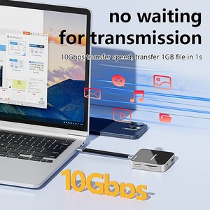 磁性铝8合1 USB C型多功能至高清高清电视USB 3.2 PD 100W读卡器3.5毫米音频插孔适配器集线器 - Product Image 6