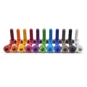 Özel renkli eloksallı Din912 alüminyum vidalı cıvata - Product Image 1