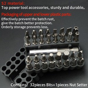SGS 33-Piece 1 inç uzunluk <span class=keywords><strong>S2</strong></span> malzeme tornavida bit bit tutucu ile <span class=keywords><strong>set</strong></span>