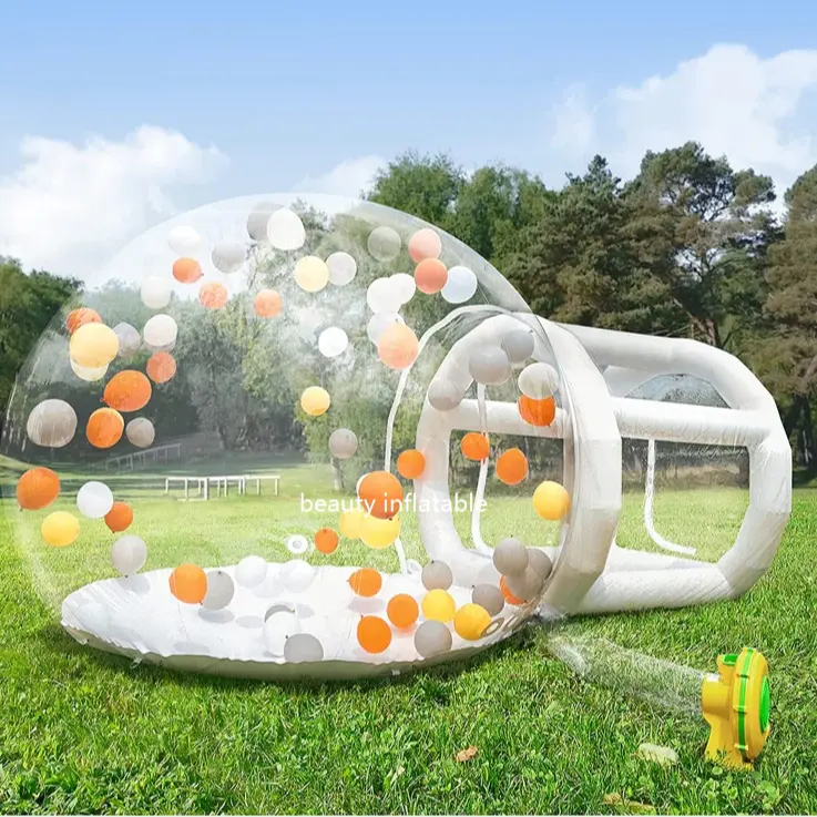Maison gonflable de dôme de bulle de partie d'enfants amusante tente gonflable claire géante de bulle maison gonflable transparente de ballons de bulle