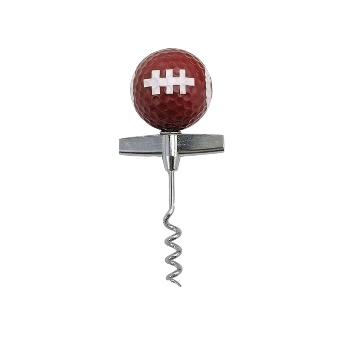 Rugby, golf ball, wine opener