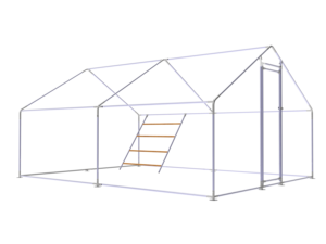 Tavuklar için büyük levrek 4 seviyeleri uyumlu ahşap muhafaza tavuk merdiveni - Product Image 2
