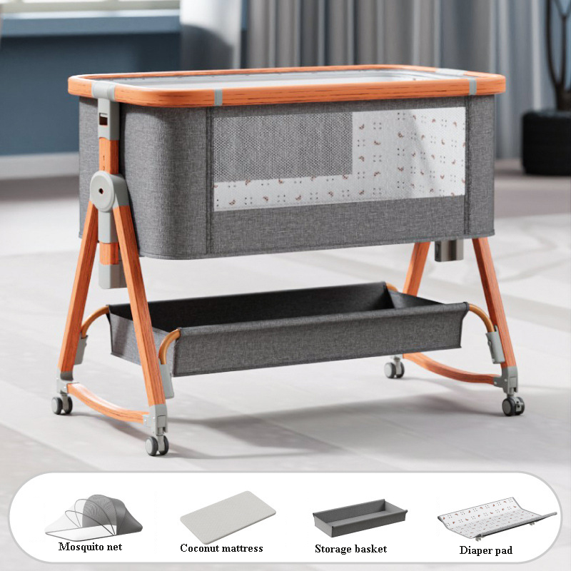 Gray with Wooden Grain Aluminum Frame