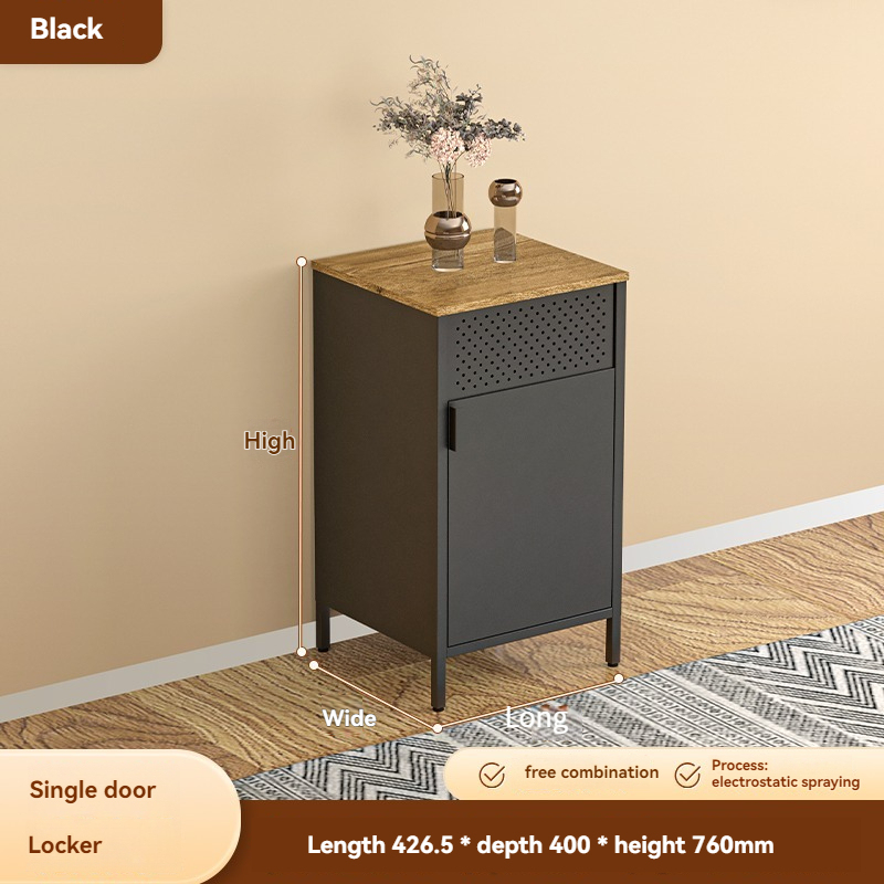 Black - Single Door Cabinet