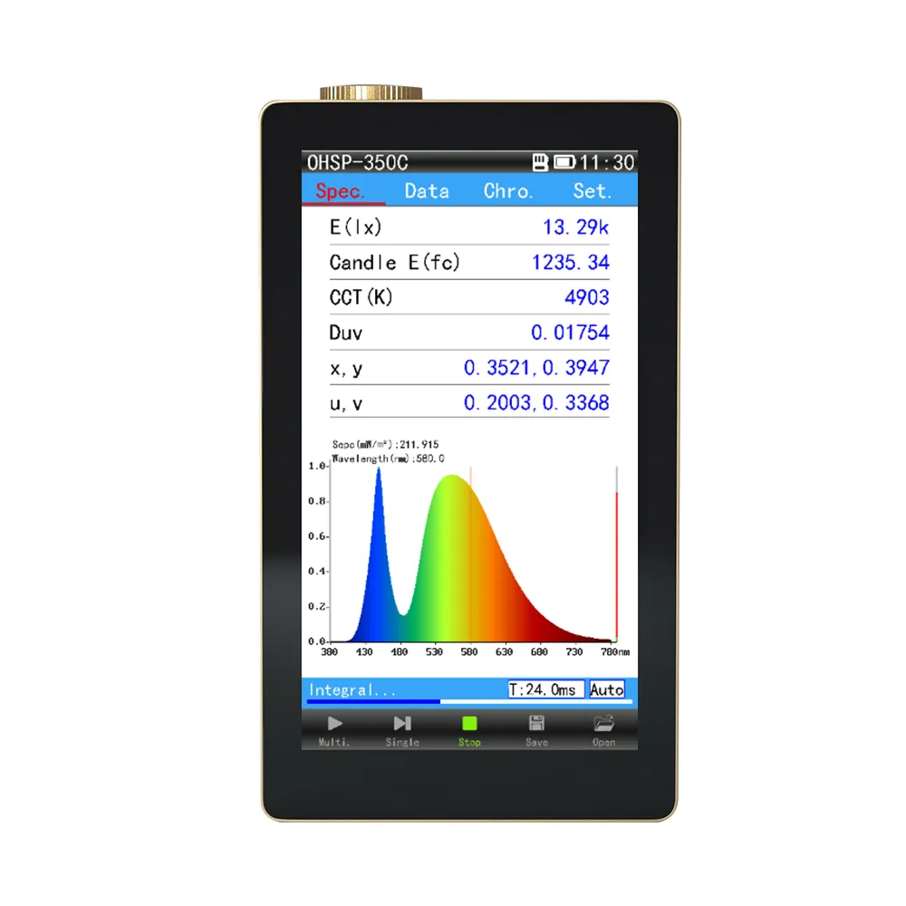 HOPOOCOLOR OHSP-350C espectrômetro portátil analisador de espectro medidor de lux medidor CCT