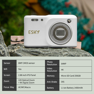 12X Optical Zoom Digital <strong>Camera</strong> with 4K Video Face Detection Compact Travel <strong>Camera</strong> in Japan Israel for Vlogging Outdoor Shots - Product Image 6