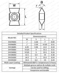 เครื่องกัดเกลียวแบบมีรูลึกแบบ DV076001 DV096001ไส้แบบไซโคลนสำหรับงานกลึงเครื่องมือสำหรับงานแปรรูปเกลียว - Product Image 6