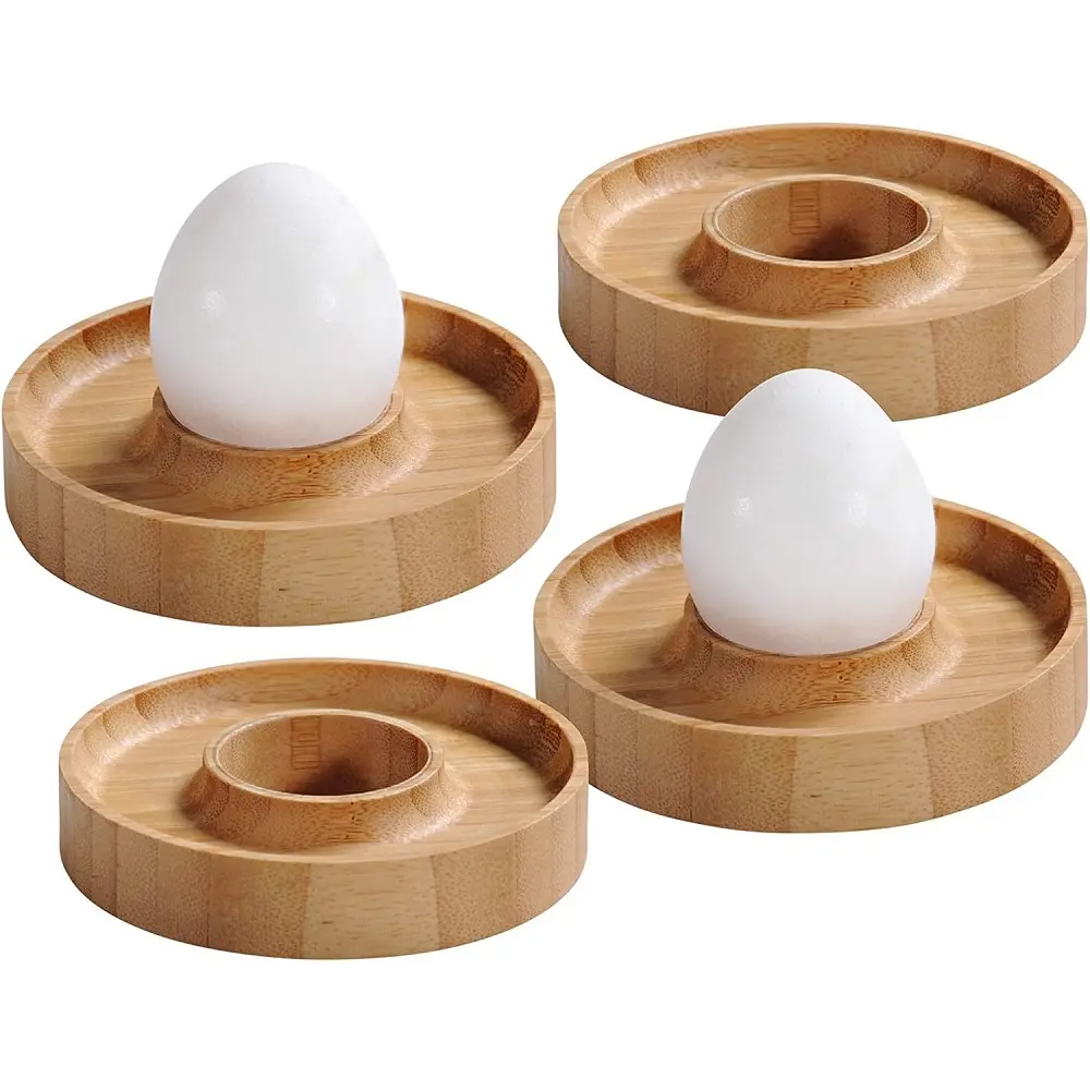 Wooden hard and soft boiled eggs holder , bamboo wooden egg cup