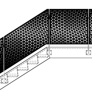 Individuelles bestes lasergeschnittenes Geländer Griffen Aluminiumgeländer Trennwand Dachtrennwand - Product Image 1