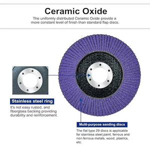 20 cái 4-1/2 "x 7/8" màu tím gốm Flap đĩa 60 Grit Mài bánh xe T29 - Product Image 5