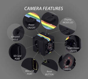 Precio bajo de fábrica 720P Imagen clara Detección de movimiento inteligente mini cámara segura - Product Image 4