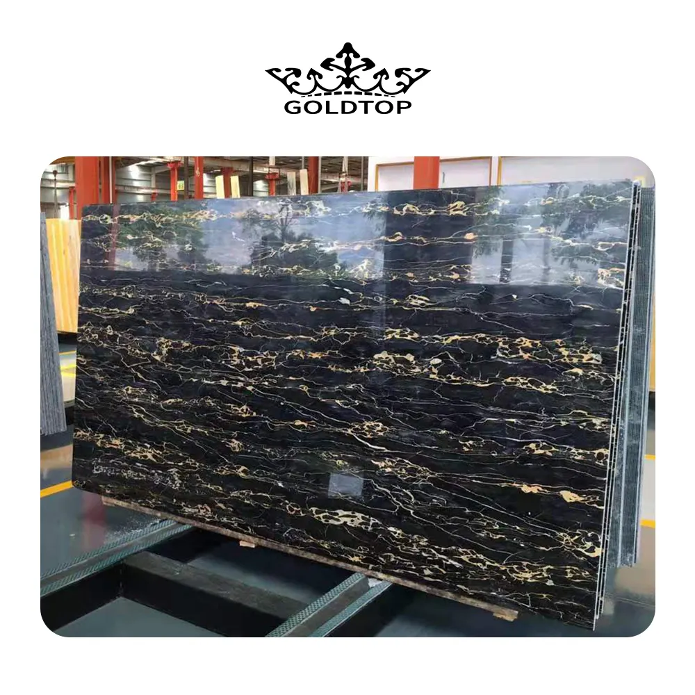 GoldtopQuartz Marque Style Moderne Italien Nero Portoro Carreaux de Marbre Sols prix 60*60 Dalle Salle de Bain Carrelage Mural Marbre Industria