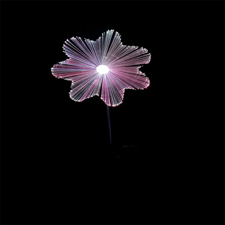 LED Solar Fibra Óptica borboleta estrela coração flor Colorido Lâmpada Cor Mudar Jardim Ground Lawn Pathway Street Lights Decoração