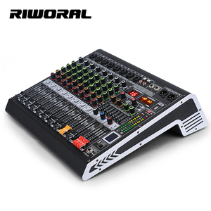 Mezclador de interfaz Digital de Audio MC8 con potencia fantasma de 48V, mezclador de potencia de Audio de 8 canales