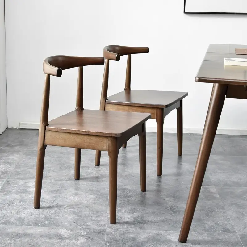 Casa in legno massello sedia da pranzo studio nordico ufficio corno ristorante mobili in legno di legno di legno di frassino può essere personalizzato sedia da pranzo