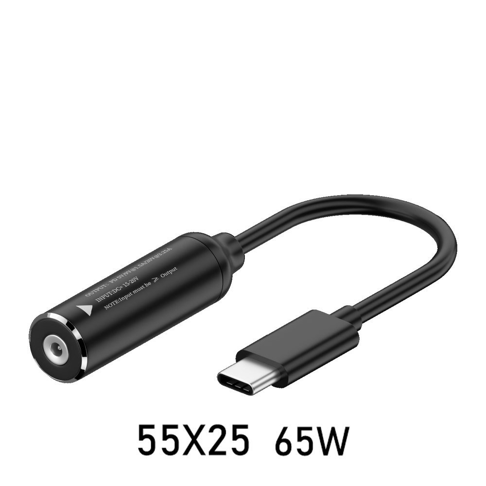 5.5*2.5 mm female to Type C black