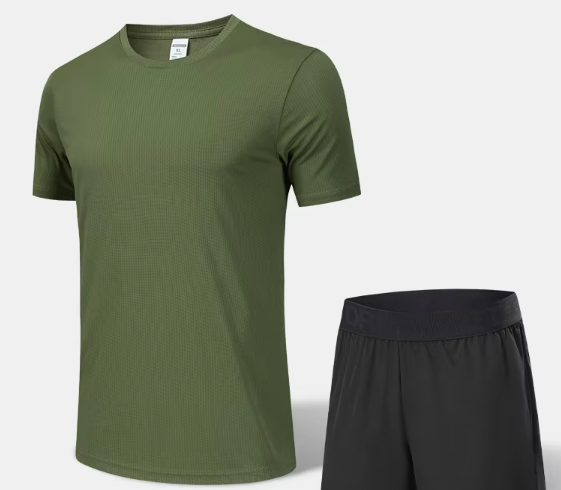 Dark Green T-shirt Shorts