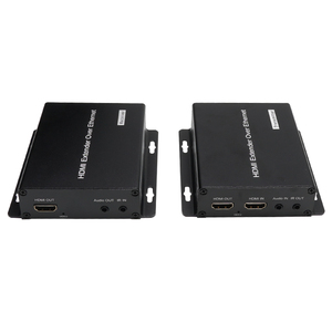 批发200M HDMI <span class=keywords><strong>KVM</strong></span>扩展器1080P 60hz IP 5e/6以太网HDMI RJ45局域网以太网扩展器发射器接收器