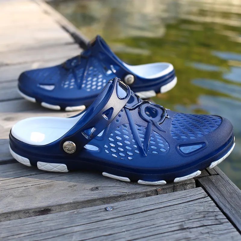 2024 yeni tasarım erkekler's EVA/PVC plaj açık terlik rahat bahçe ayakkabısı hızlı kargo slaytlar sandalet