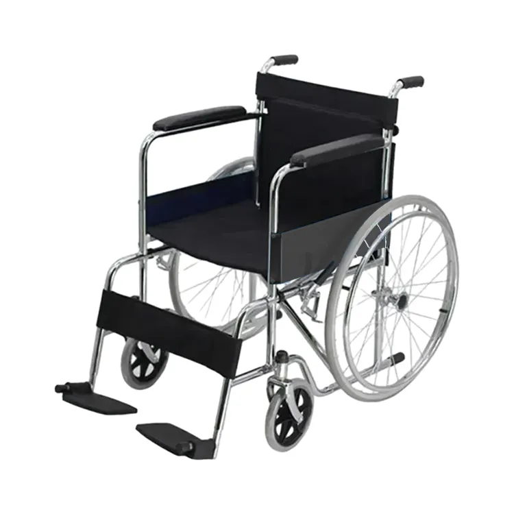 편안한 스틸 재활 치료 용품 도매 제조업체 경량 휠 의자 수동 장애인 휠체어