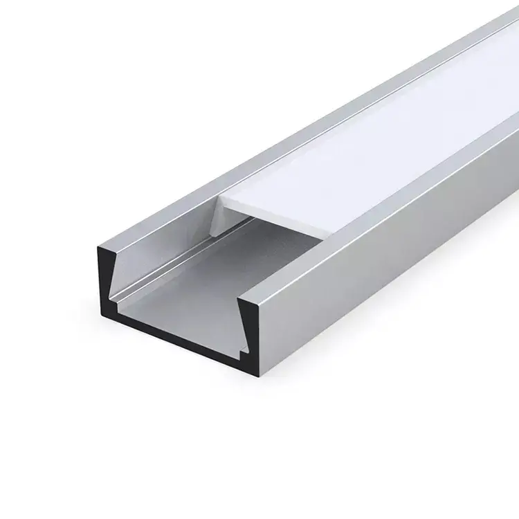 Perfil de alumínio dobrável para tira led, perfil em formato de u estilo v com capa difusora leve para pc led neon