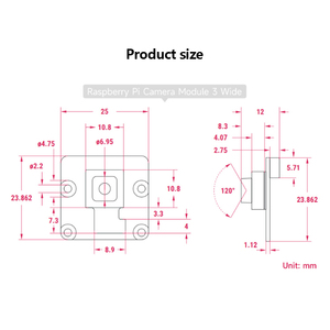 Roarkit Raspberry Pi modulo fotocamera 3, 12MP ad alta risoluzione, Auto-Focus, IMX708, opzioni per la funzione di visione notturna e FOV - Product Image 5