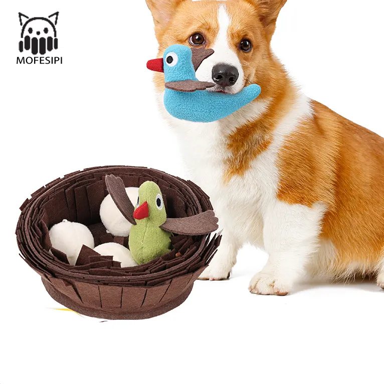 MOFESIPI gıcırtılı köpek oyuncaklar Chewers snutoy oyuncak kuş yuva IQ eğitim tasarım buruşuk interaktif oyuncak