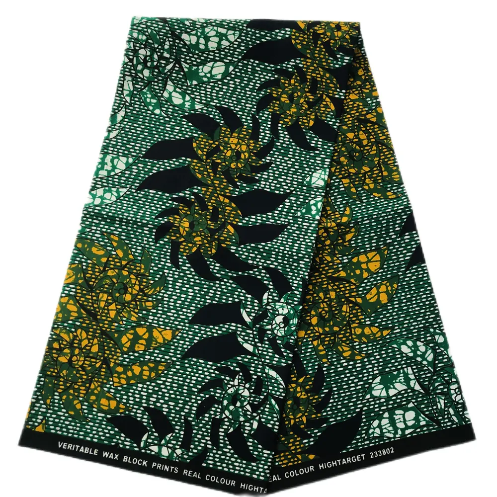Tela suave batik personalizada de alta calidad, tela estampada con bloques de cera africana, tela de Ankara