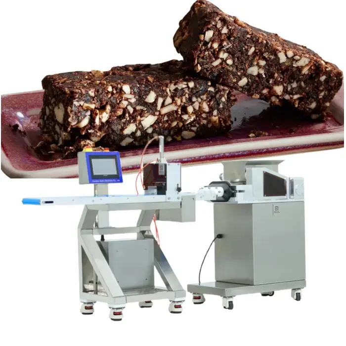 Máquina para hacer Barras Energéticas de avena y Chocolate sin hornear, máquina extrusora y cortadora para barra de proteína, máquina de barra de cereales a la venta